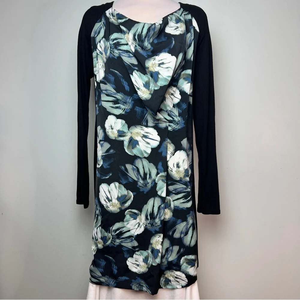 Simply Vera Vera Wang Black Floral Midi Dress